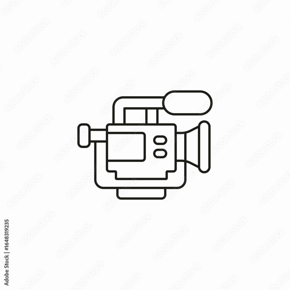 Fototapeta premium vintage video camera icon sign vector