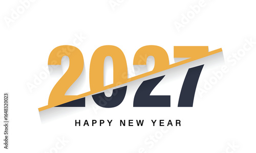 2027 Happy New Year Background Design. Greeting Card, Banner, Poster. Vector Illustration.