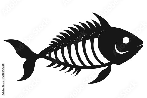 Fish vector illustration in ocean with aquatic design elements