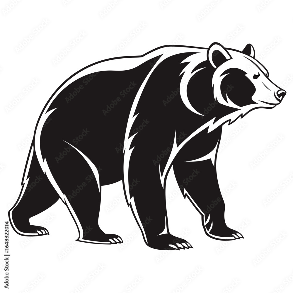 Fototapeta premium Bear Silhouette Vector