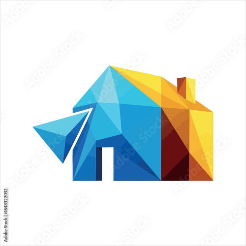 Geometric House Illustration