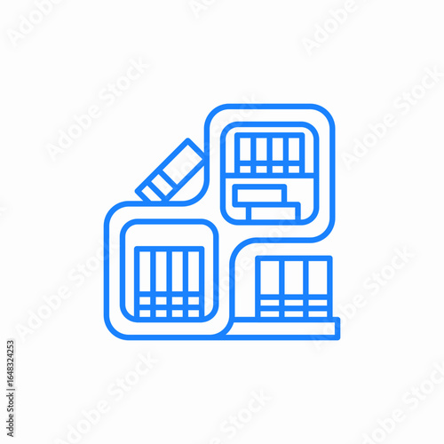 bookshelf books reading icon sign vector