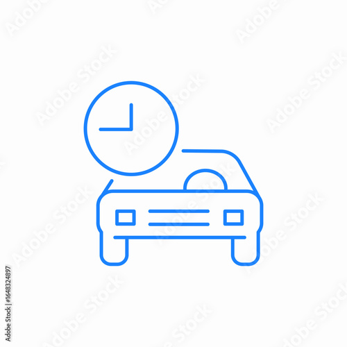 car time parking icon sign vector