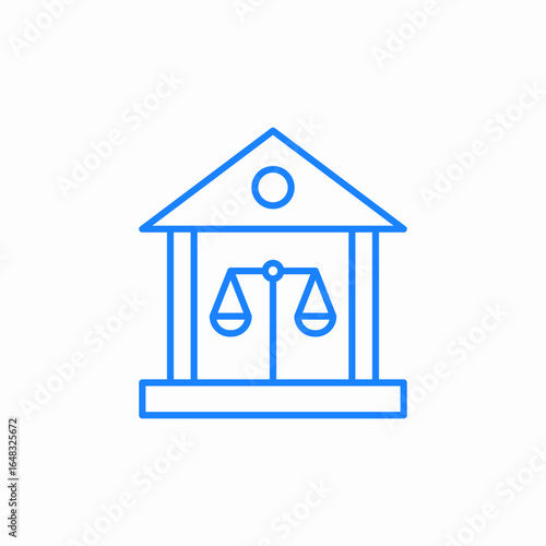 courthouse justice icon sign vector
