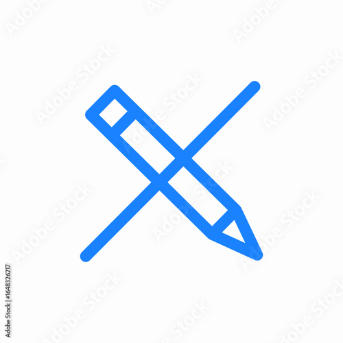 disable edit pencil icon sign vector