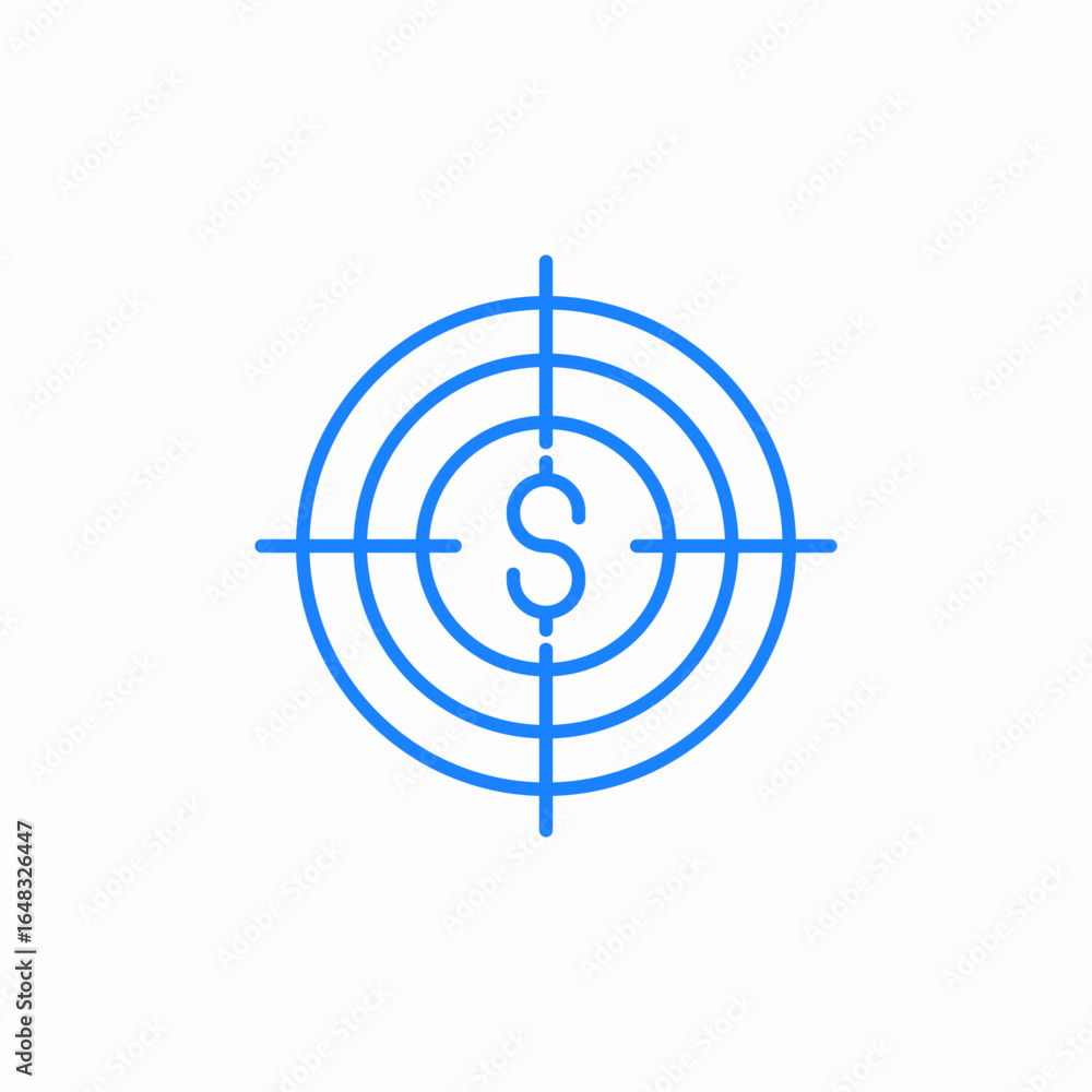 dollar target finance icon sign vector dollar target finance icon sign vector