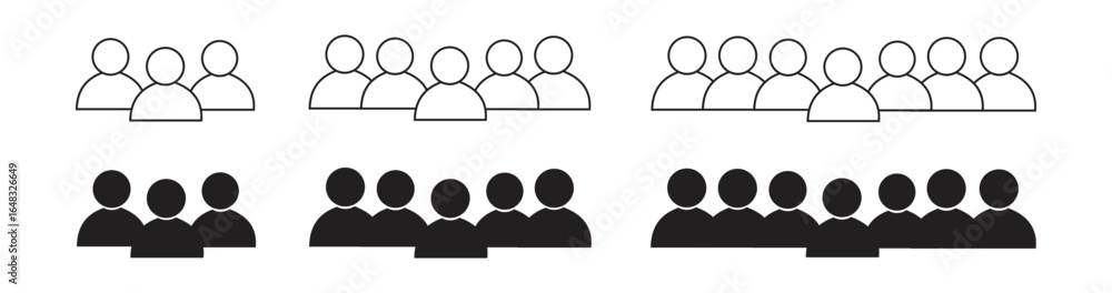 Group People Icons Pack – Teamwork, Community, Users, Meeting Vector Set Group People Icons Pack – Teamwork, Community, Users, Meeting Vector Set