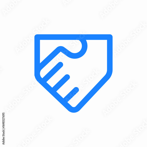 handshake agreement trust icon sign vector