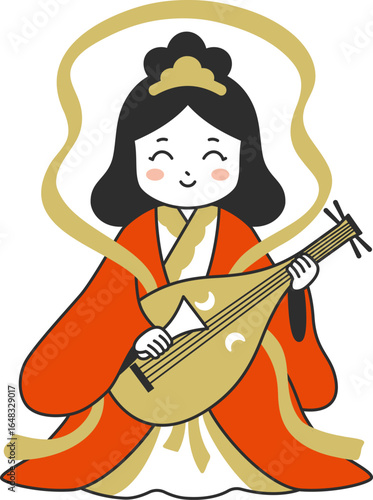 シンプルな弁財天のイラスト