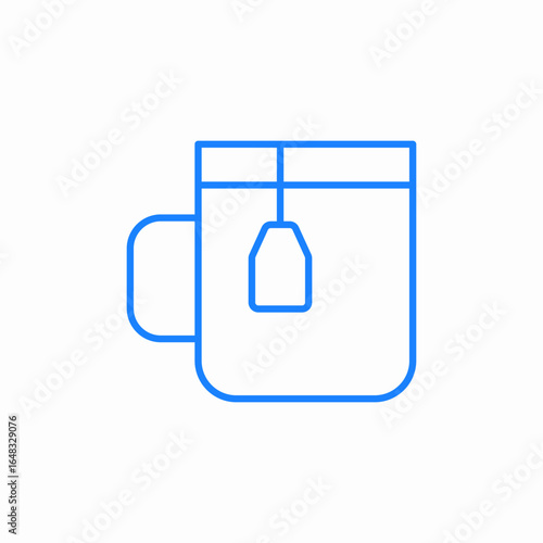 tea cup beverage icon sign vector