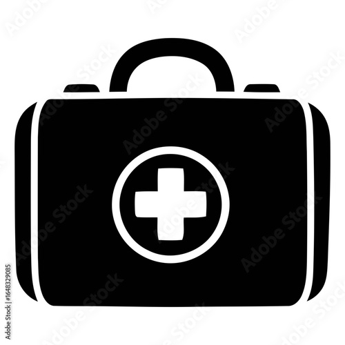First Aid Kit Icon Emergency Medical Supplies and Health Assistance