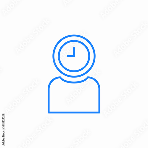 time head concept icon sign vector