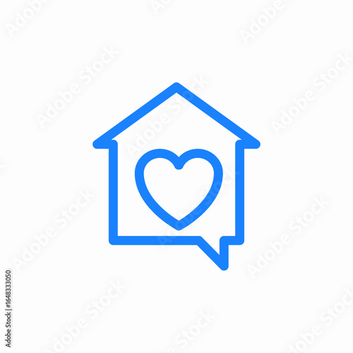 lovely house icon sign vector