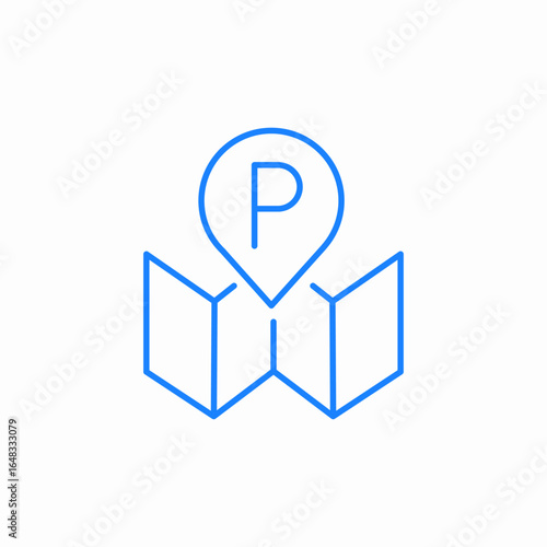 map location parking icon sign vector