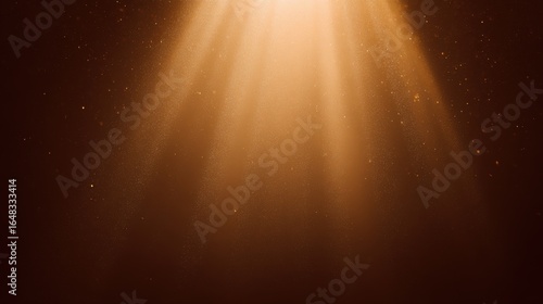 Golden light beams radiate from the top center,
