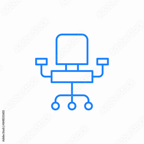 office chair furniture icon sign vector