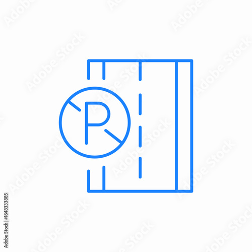parking area boundaries icon sign vector
