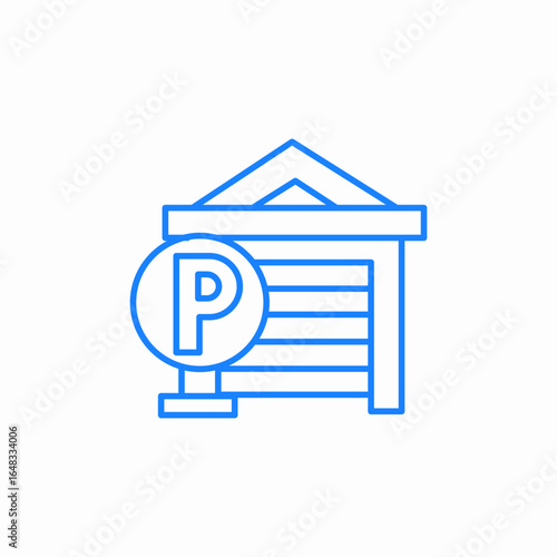 parking garage symbol icon sign vector