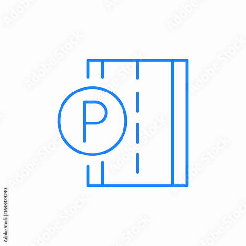 parking sign area icon sign vector