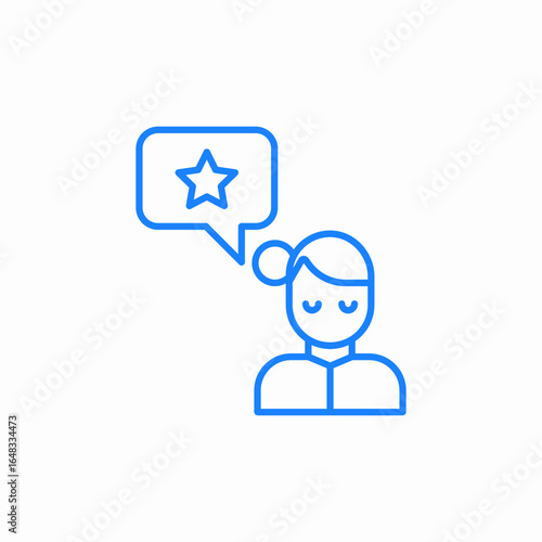 person comment star icon sign vector