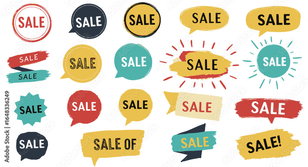 Fototapeta premium Sale Vector Graphics Collection for Promotion