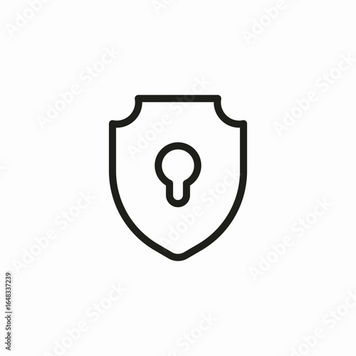 keyhole shield icon sign vector