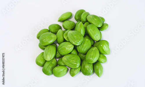 Wallpaper Mural A pile of fresh petai or pete, also known as stinky beans, isolated on a clean white background. Torontodigital.ca