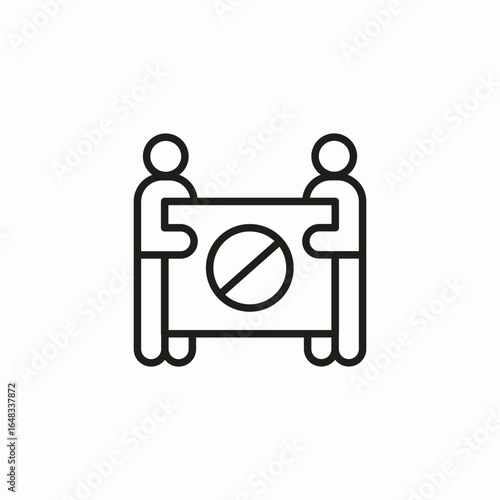 no protest icon sign vector