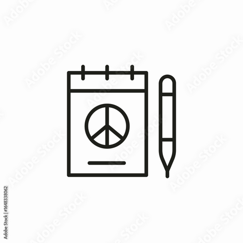 peaceful notes icon sign vector