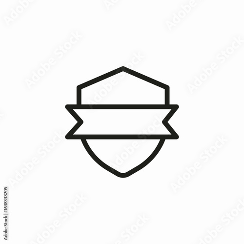 pointed shield icon sign vector