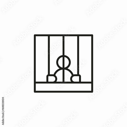 prison cage icon sign vector