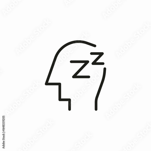 sleepy brain icon sign vector