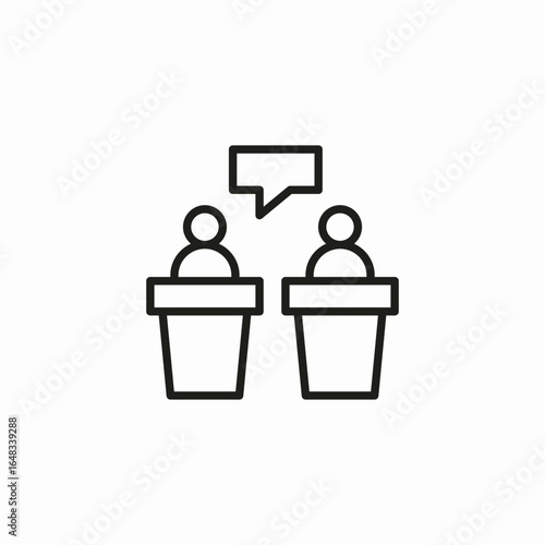 speaking people icon sign vector
