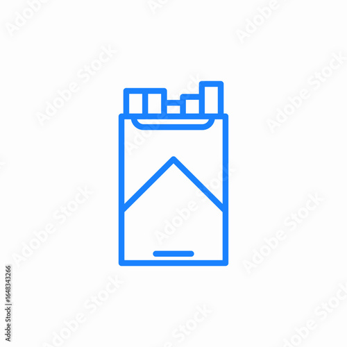 cigarette pack icon sign vector