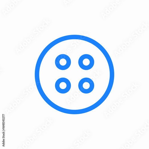 circular button holes icon sign vector