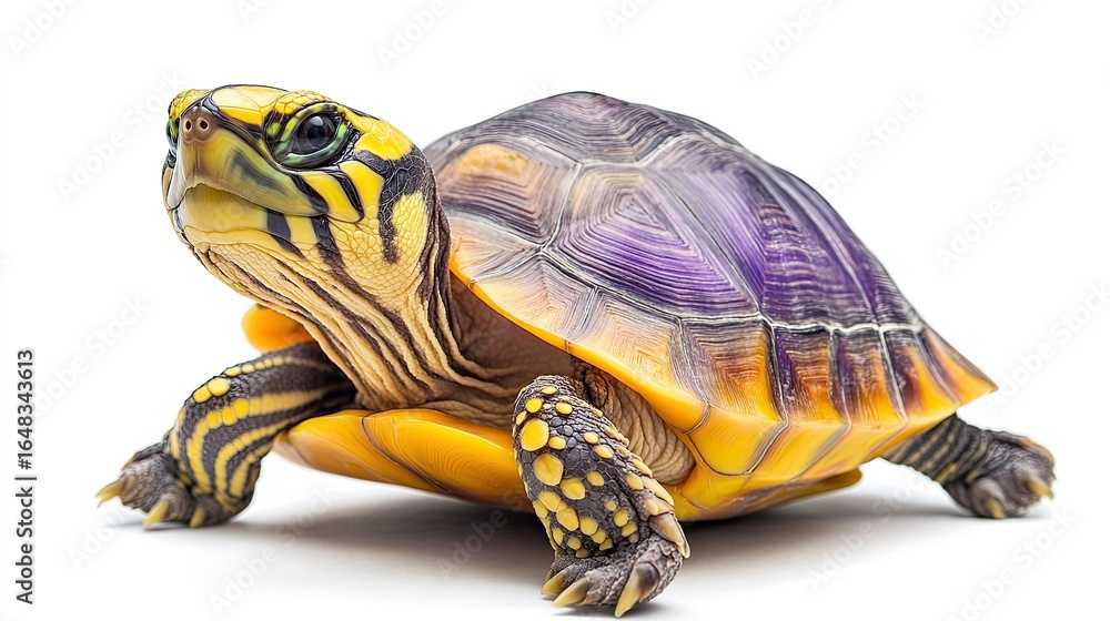 Obraz premium Colorful turtle portrait with smooth clean studio style for stunning visual appeal