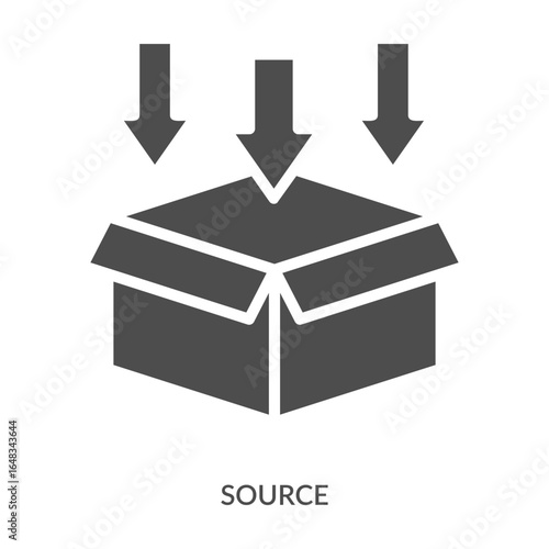 Source Icon Line Style. Design Vector Illustration
