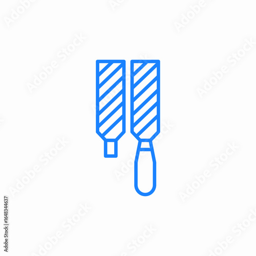 file tool rasp icon sign vector