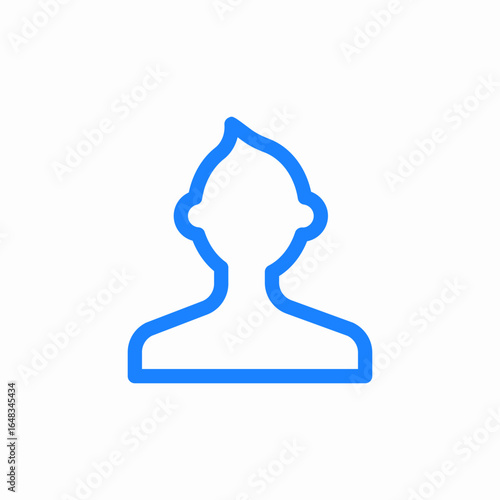 head and shoulders icon sign vector