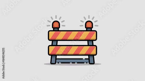 Construction Barricade Illustration