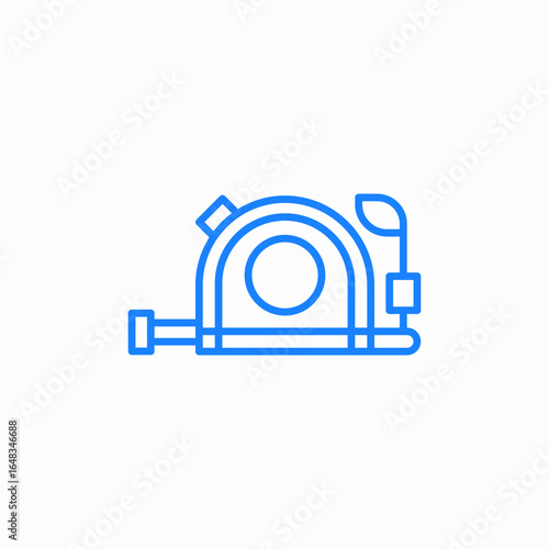 measuring tape measure icon sign vector