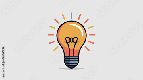 Light bulb illustration for creativity and innovation
