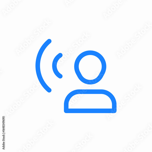 speaking user profile icon sign vector