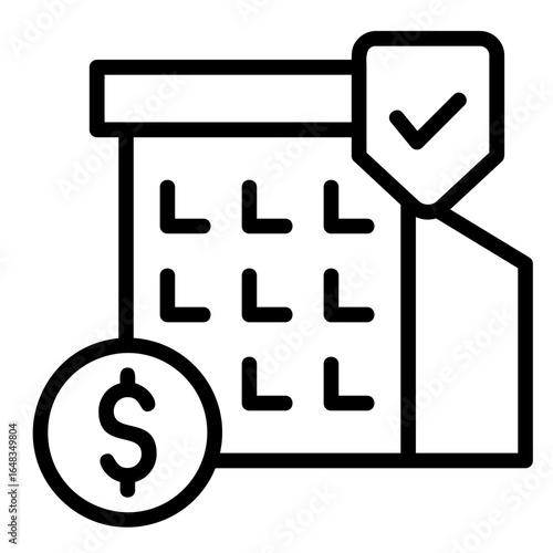 Insurance Company Outline Icon