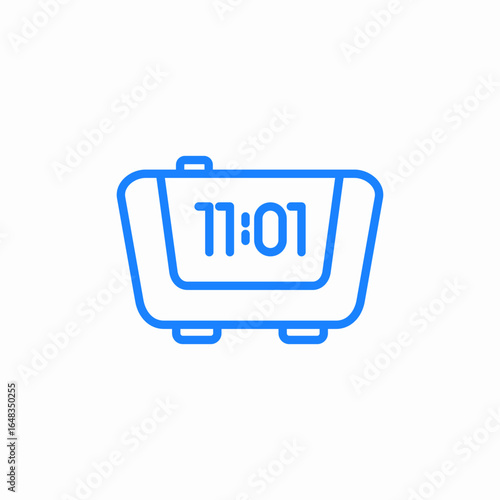 time on electronic clock icon sign vector