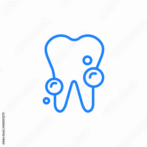 tooth dentistry icon sign vector