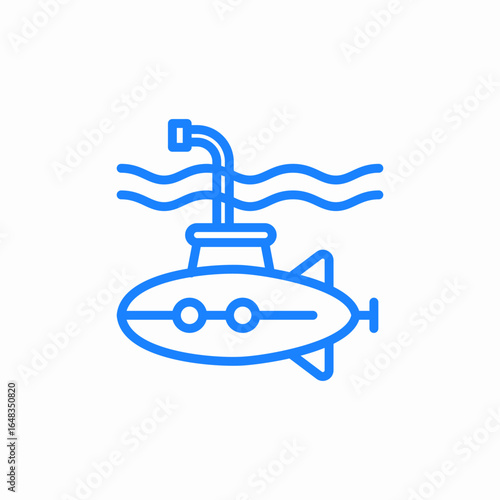 underwater submarine icon sign vector