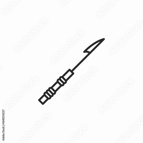 fishing spear icon sign vector