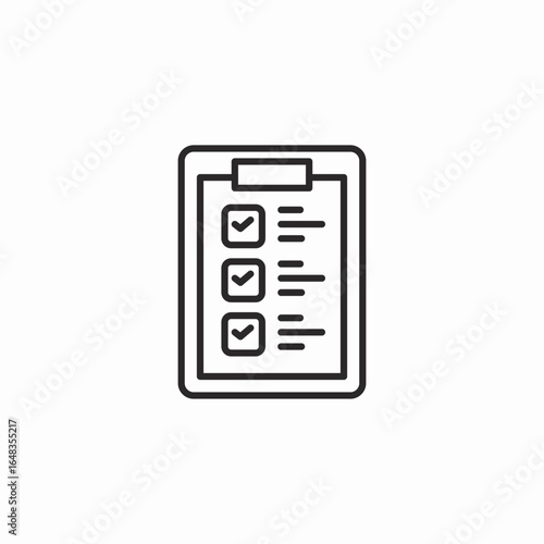 inspection checklist icon sign vector