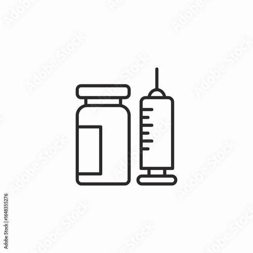 insulin vial icon sign vector